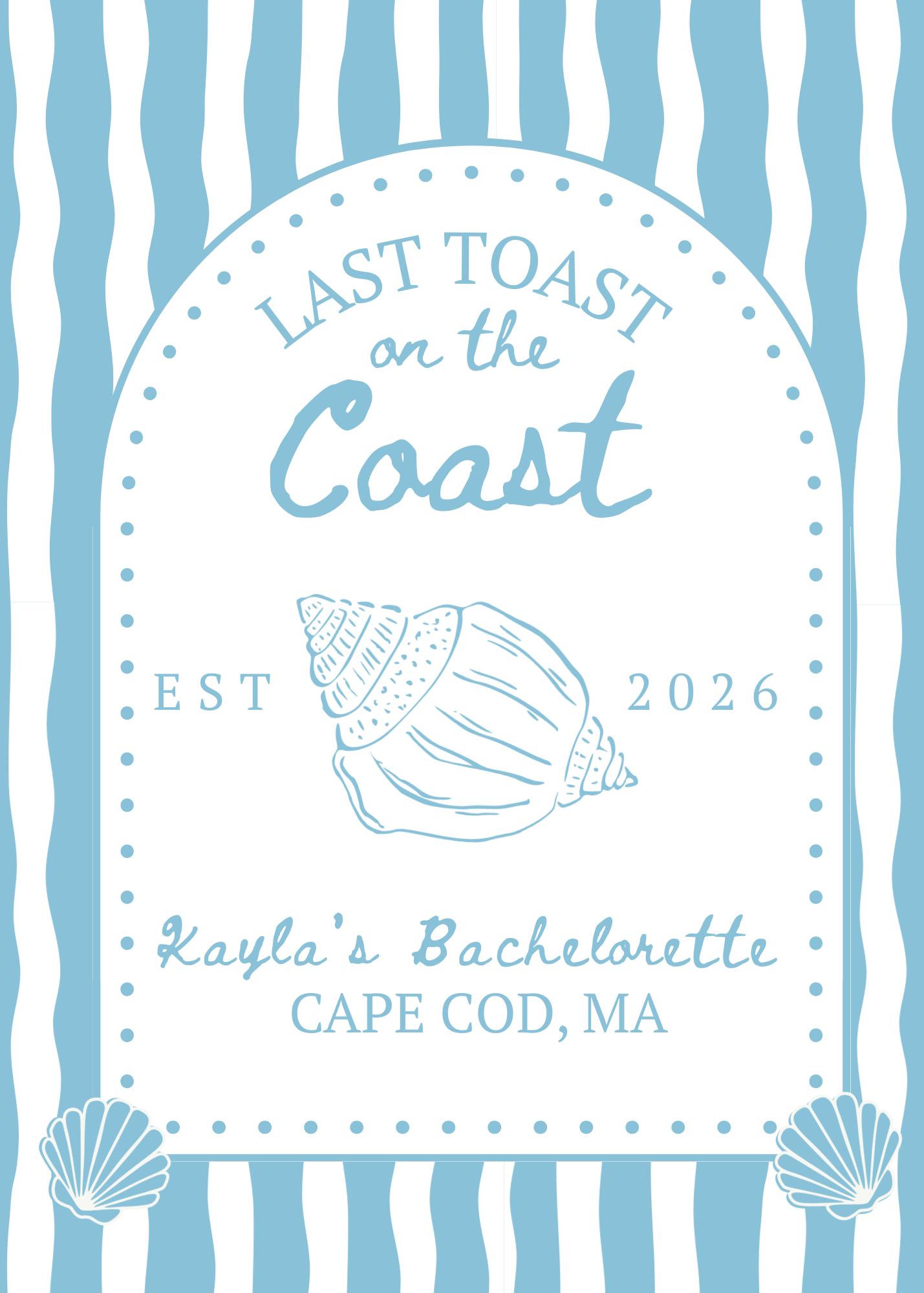 Bachelorette Welcome Sign Template — view 3