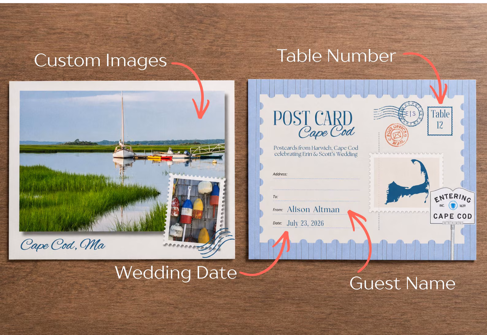 Postcard Seating Chart- 25 Pack — view 2
