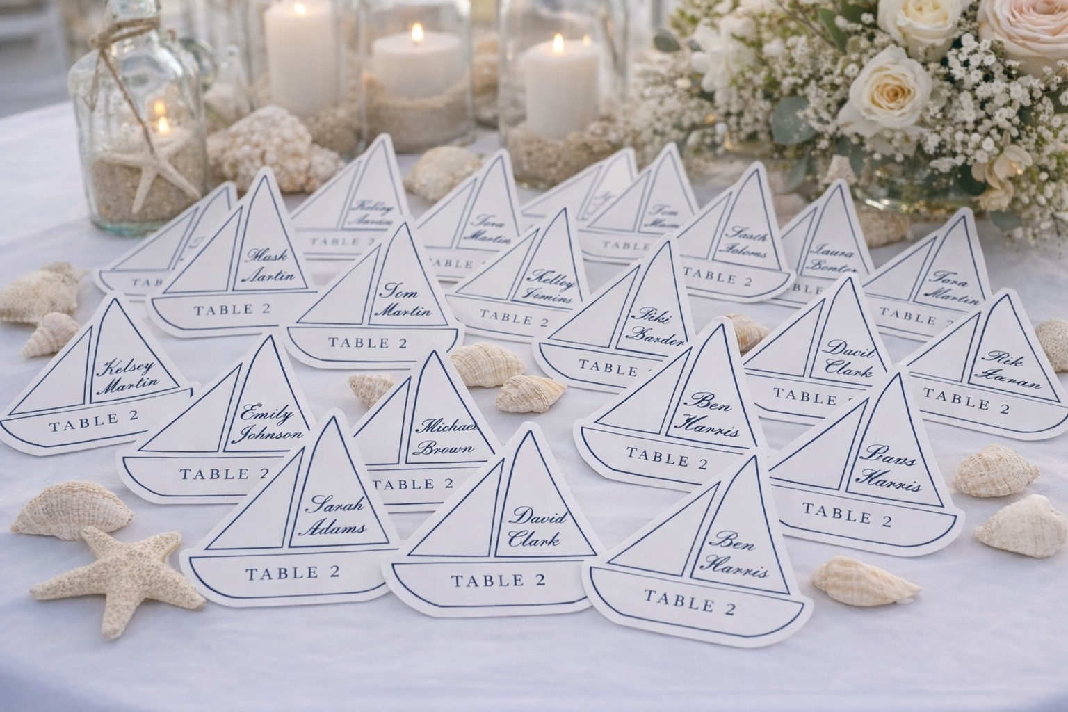 Sailboat Escort Cards — view 4