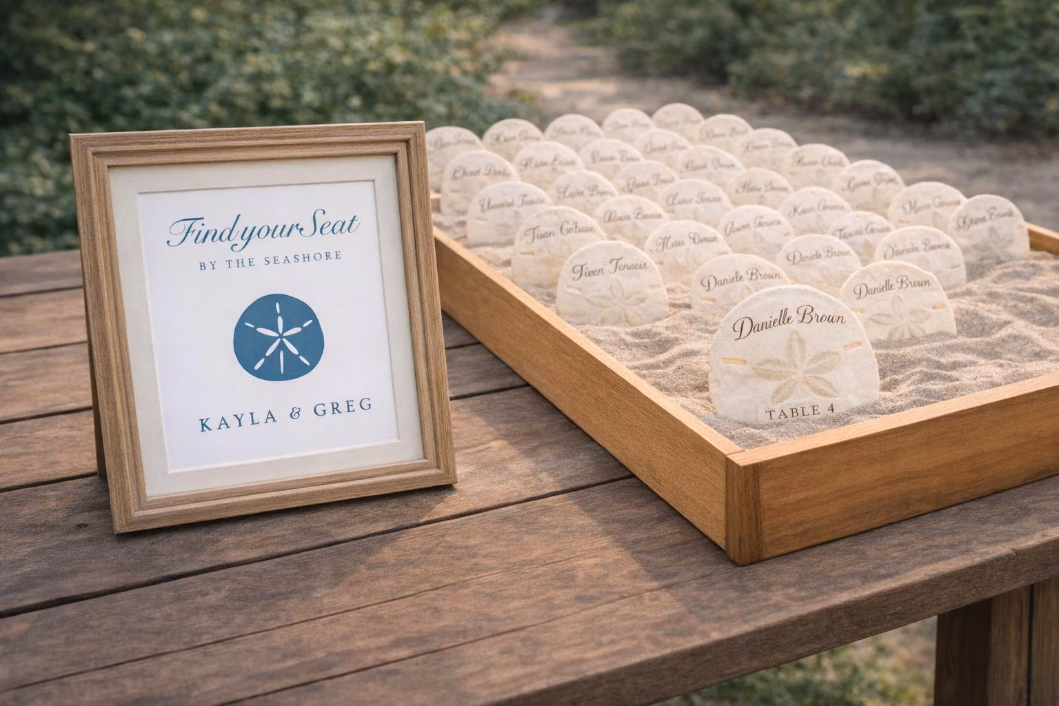 Sand Dollar Seashell Seating Card — view 5