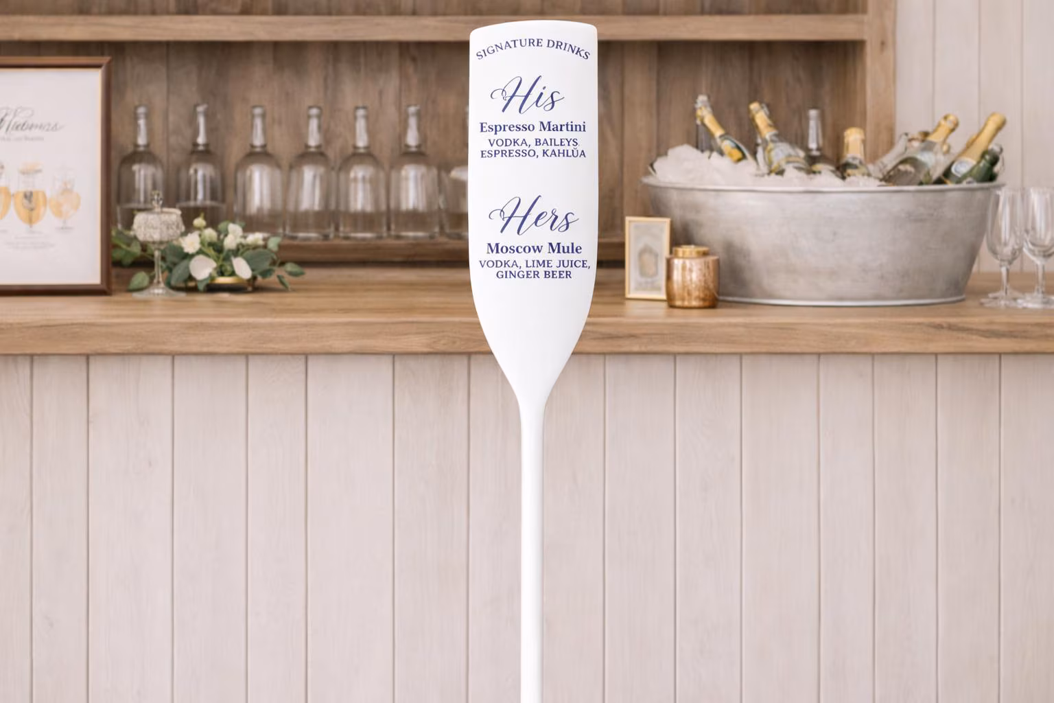 Personalized Wooden Oar Welcome Sign — Welcome Signs by Shoreline Bride